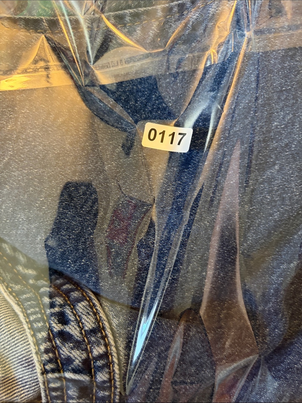 Loft Denim Boxy Crop Top in Dark Blue XXS Petite - Picture 7 of 7